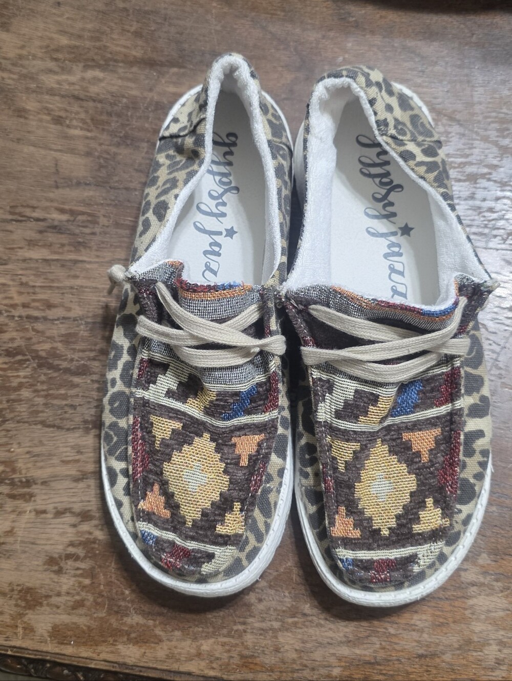 Gypsy Jazz Multicolor Leopard & Southwestern Canvas Slip-Ons